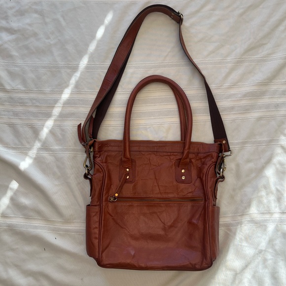 PASCADO Handmade Leather Satchel with Detachable Shoulder Strap - Picture 3 of 6